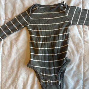 Striped Long Sleeve Baby Onesie